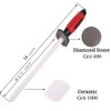 14 inch Sharpening Rod/Sharpening Bar, 2 in 1 Diamomd/Ceramic (Grit