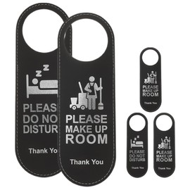5pcs Double-sided Door Listing Please Make up Room Door Sign Door Hanger Sign for Front Door Hospital Door Signs Door Hangers Do Not Disturb Office Door Plaque Side Door Leather