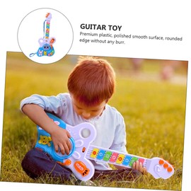 Vaguelly Guitarra para niños Guitarra para Principiantes Juguete de Aprendizaje de Guitarra Juguetes Juguete de Instrumentos Musicales Guitarra eléctrica de Juguete Sin Que Maquillaje