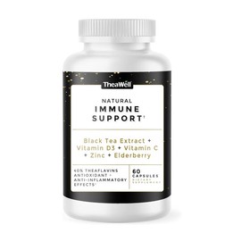 Premium Immune Support Supplement – 60 Capsules with Black Tea Extract, Vitamin D3, Vitamin C, Zinc, and Elderberry for Daily Wellness & Fitness Boost