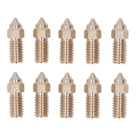 10 Pcs 3D Printer Nozzle Brass 0.4mm M6 High Flow High Speed Printing Nozzle for Neptune 4 Pro