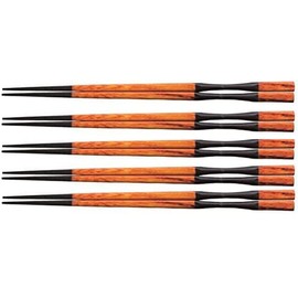J-kitchens PBT Chopsticks Set of 5 Pairs 8.9 inches (22.5 cm) Pestle-Shaped Takushima Spatulas Oregis Wood Grain Made in Japan
