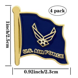stidsds American US Air Force Wings Flag Pin - USA Air Force Wings Flags Pins Lapel Military Army Flag Enamel Lapel Pin Men Women Suit & Waving Patriotic Metal Badge Souvenir Hat Backpacks