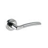Duo Finished Chrome Door Handles on Rose H750024D - 50mm