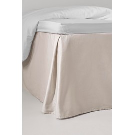 Jotex Zack Satin Valance Bed Skirt 100% High Quality Organic Cotton Bed Skirt, Height 60 cm, Beige 180 x 200 cm