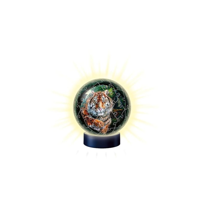 Ravensburger 3D Puzzle 11248 Night Light Puzzle Ball Big Cats