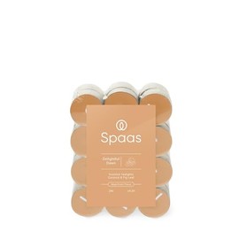 Spaas Scented Tealights flatpack x24 4.5h, Delightful Dawn, Terracotta Orange
