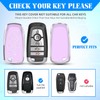 QBUC for Ford Key fob Cover with Keychain,Soft TPU Car