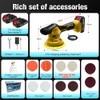 Cordless Buffer Polisher 6 inch with 2Pcs 2.0Ah Rechargeable Batteries