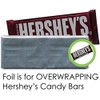 Light Blue Shiny Candy Bar Wrapper Foil Sheets for Over