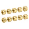 sourcing map Pack of 10 Brass Pipe Plugs 1/8 Inch