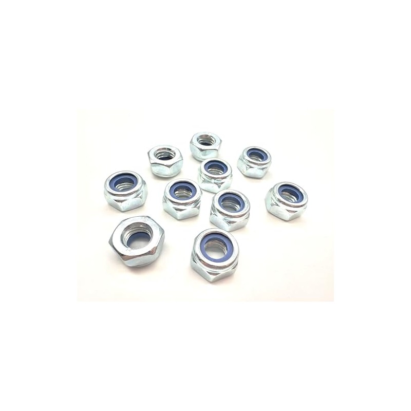 20 Pack of M10 Nyloc Nuts - Self locking with