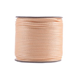 KONMAY - Cordón de nailon de 50 yardas de 2.0 mm con ribete de seda satinada para anudar chino, Kumihimo, abalorio, macramé, joyería, color beige
