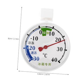 WHAMVOX High Precision Refrigerator Thermometer Freezer Temperature Gauge Hygrometer Easy Suction Cup Mount for Kitchen Outdoor