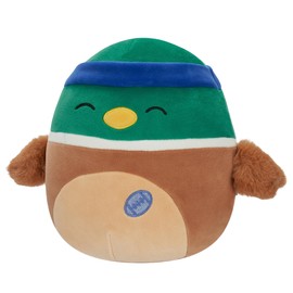 Squishmallows SQCR04124 Original 7.5-Inch Mallard Sweatband and Rugby Ball, Avery The Duck