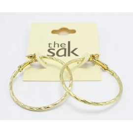 The Sak New Gold Tone Twisted Hoop Earrings by The Sak #SAK43