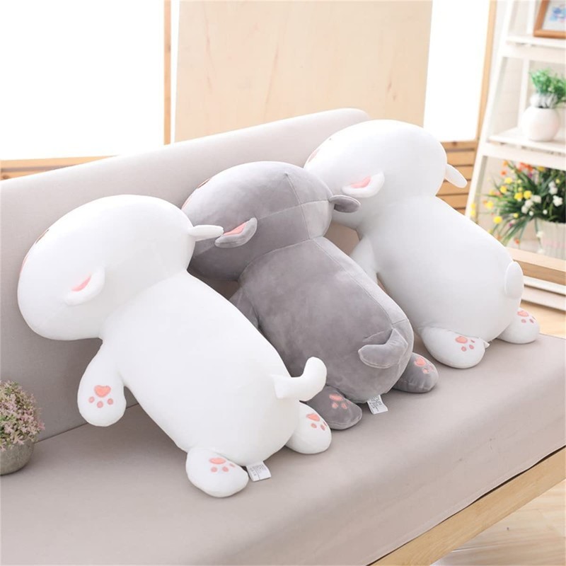 SEENEEY Cute Plush Cat Plush Animal Soft Anime Lying Down