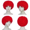 3Pcs Rag Doll Wig Women Red Yarn Cosplay Wigs Short