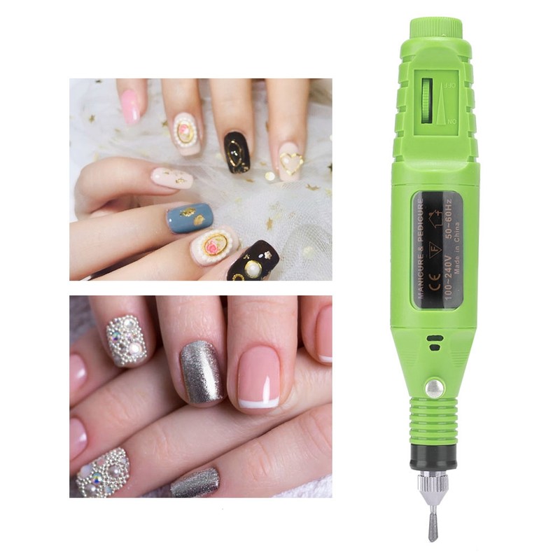 Electric Manicure Nail Toe Drilling Machine with Grinding Head Set