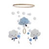 Swecomze Baby Wind Crib Chime with Felt Balls, 3D Clouds,