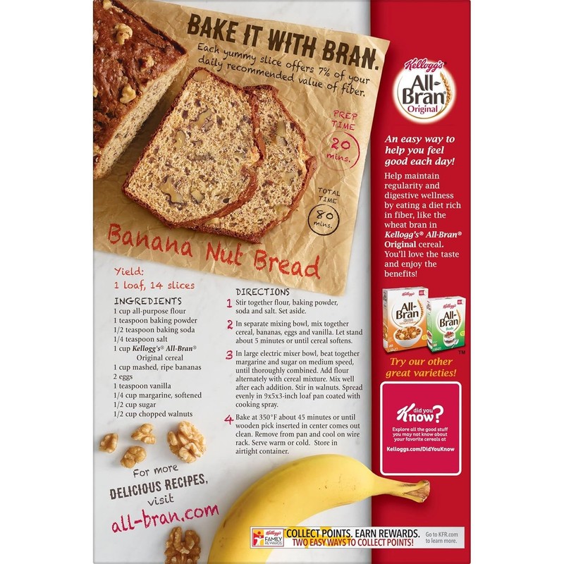 Generic Kelloggs.All Bran Breakfast Cereal - 8 Vitamins and Minerals