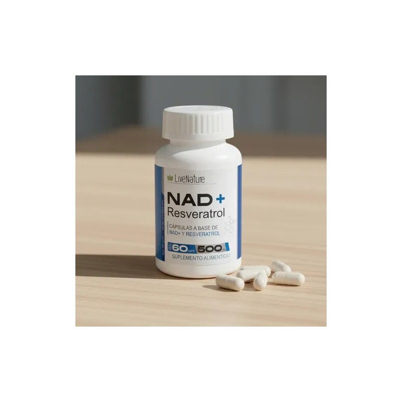 Nad + Resveratrol 2 Piezas 120 Caps Live Nature Antioxidante