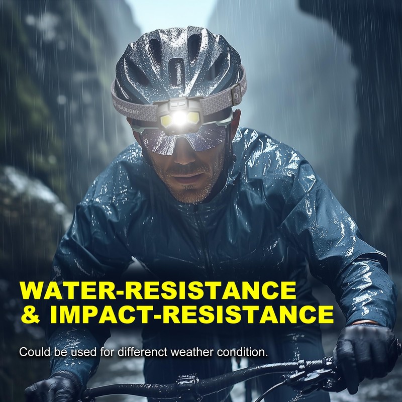 Favorlite Headlamp Rechargeable, 2 Pack 1400 Lumen Lightweight Head Lamps