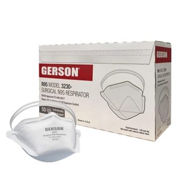 セーフラン安全用品 GERSON サージカルN95マスク くちばし型折たたみ式 50枚入 アメリカ製 JU001