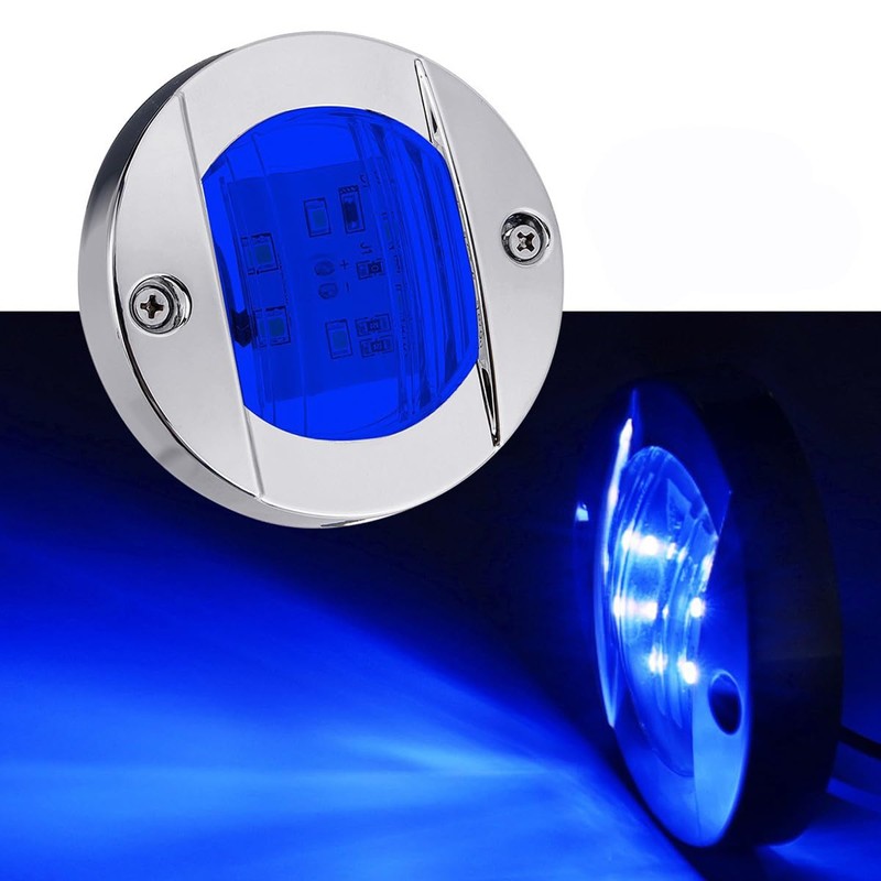 Hsthe Sea 4 Pack Boat Light 12V Round Marine Lamp