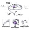 ChicSilver 925 Silver Ring for Women Girls Platinum Adjustable Ring