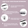 Individual Eyelashes, QUEWEL, Individual Eyelash Clusters, Lashes, C Curl, 10