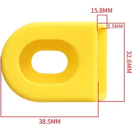 Funda protectora de brazo de manivela para bicicleta de montaña (1 par) – Botas de manivela de silicona a prueba de polvo para bielas MTB, color amarillo