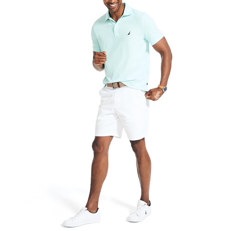 Nautica Men's Classic Fit Flat Front Stretch Solid Chino Deck