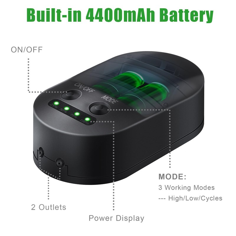 Lewisia 15W Solar Aerator Air Pump Battery with Air Hoses