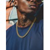Curb Link Chain Necklace Men 18K Gold Plated Choker