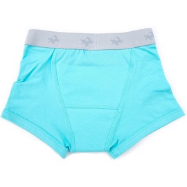Conni Kids Tackers Sport Washable Pull Up Boxer Pants for Potty Training and Youth Incontinence, Aqua, size 14-16