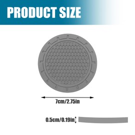 4PCS Car Coaster for Cup Holders, Car Cup Holder Insert Mat, Non-Slip PVC Soft Rubber Car Coasters for Interior Decoration, Easy to Clean