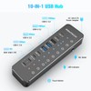 RSHTECH 10-Port Powered USB C Hub 66W with 3x10Gbps USB-3.2