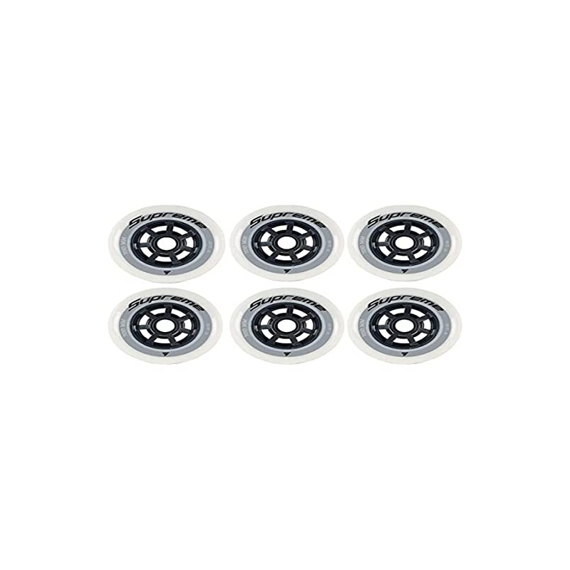 Rollerblade Unisex - Adult Supreme 100/85A Wheels, White, UNIC