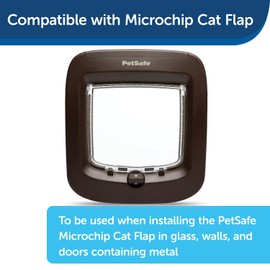 PetSafe Installation Adapter, Mounting Adapter for Installation of PetSafe Microchip Cat Flap and Manual Cat Flap, For Glass, Walls and Metal Doors, Brown