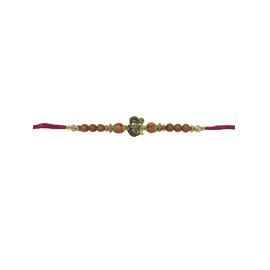 Gavya International Ganesha Rakhi for Brother Bhaiya Bhabhi Thread Raksha bandhan Rakhi, Fancy Rakhi Bracelet Wrist bands for Sibling, Bro, veera pack of 1