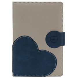 MIAOKE Journal Notebook A5 with Vegan Leather, 200 Pages Magnetic Closure Hardcover Diary, Notebook with Hearts Cover, Ideal for Work, School and Travel