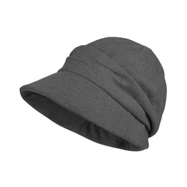 haozaikeji Winter Warm Hat Women's Felt Hat Beret Foldable Winter Hat Church Peaked Cap Plain Wool Hat Women Winter Hat Bucket Soft Women's Hat Outdoor Women's Hat with Visor Fleece Beret Hat, gray