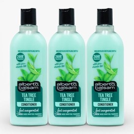 Alberto Tea Tree Tingle CONDITIONER 300ml x 3 – Detangles, Smooths & Refreshes | Minty Invigorating Formula for All Hair Types
