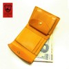 Tochigi Leather Trifold Mini Wallet Navy