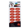 36 Meat Red Kosher Labels - Oven Proof up to
