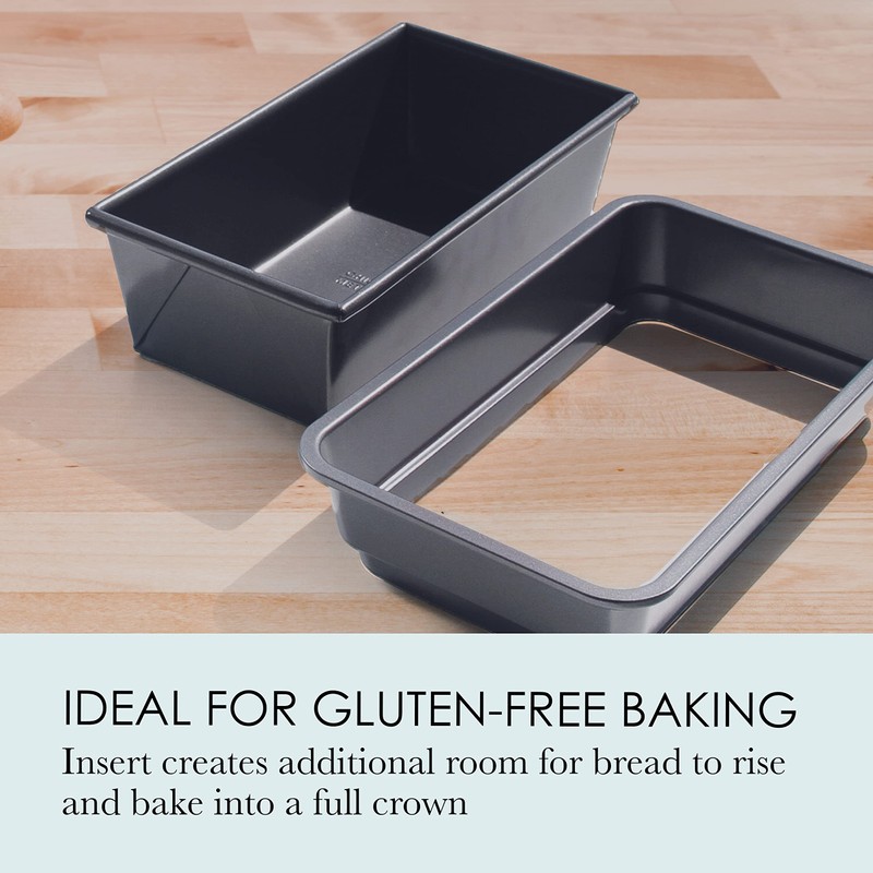 Chicago Metallic Professional Gluten-Free Loaf Pan, Perfect for baking bread,
