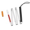 White Cane, Aluminum Folding Cane for the Blind,Folds Down 6