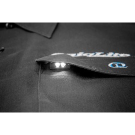 QUIQLITE QuiqLiteX1 Tactical Blue/White Hands-Free LED Pocket Light 5/75/150 Lumens, Stainless Steel & Nylon Pastic Housing (USB Rechargeable)