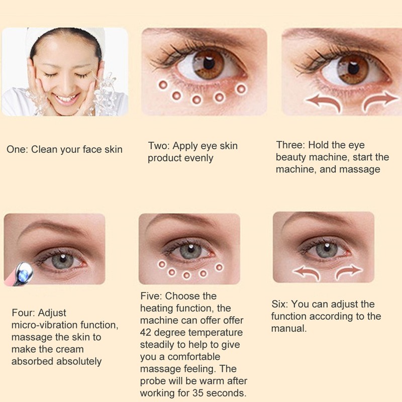 Electric Multi functional Ion Eye Beauty Machine Wrinkles Smoothing Anti